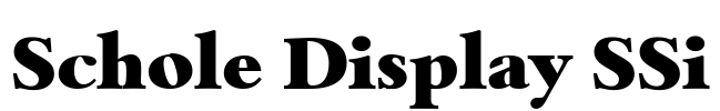 Schole Display SSi Font Image