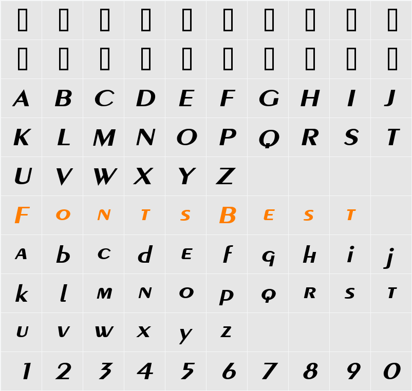 Pare Wide Character Map