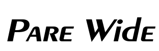 Pare Wide Font Image
