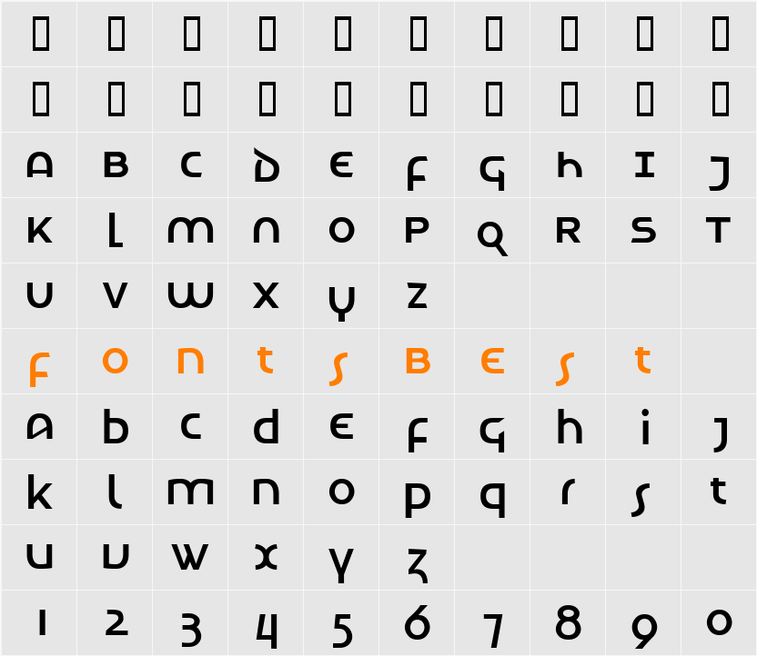 Letunical Character Map