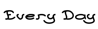 Every Day Font Image