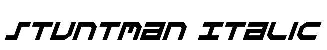Stuntman Italic Font Image