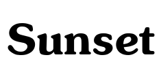 Sunset Font Image