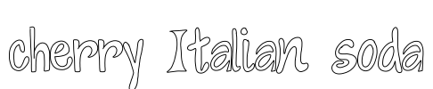 cherry Italian soda Font Image