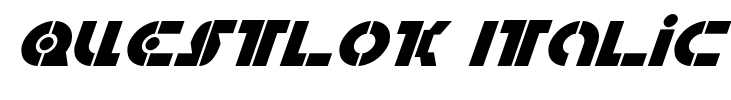 Questlok Italic Font Image