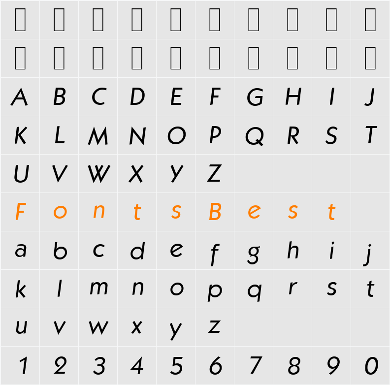 KoblenzSerial Character Map
