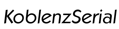 KoblenzSerial Font Image