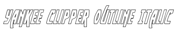 Yankee Clipper Outline Italic