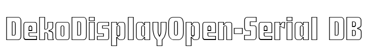 DekoDisplayOpen-Serial DB Font Image