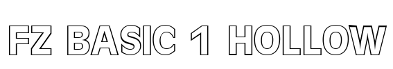FZ BASIC 1 HOLLOW Font Image