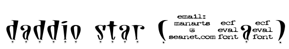 daddio star (eval) Font Image