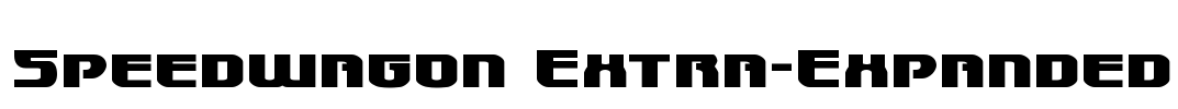 Speedwagon Extra-Expanded Font Image