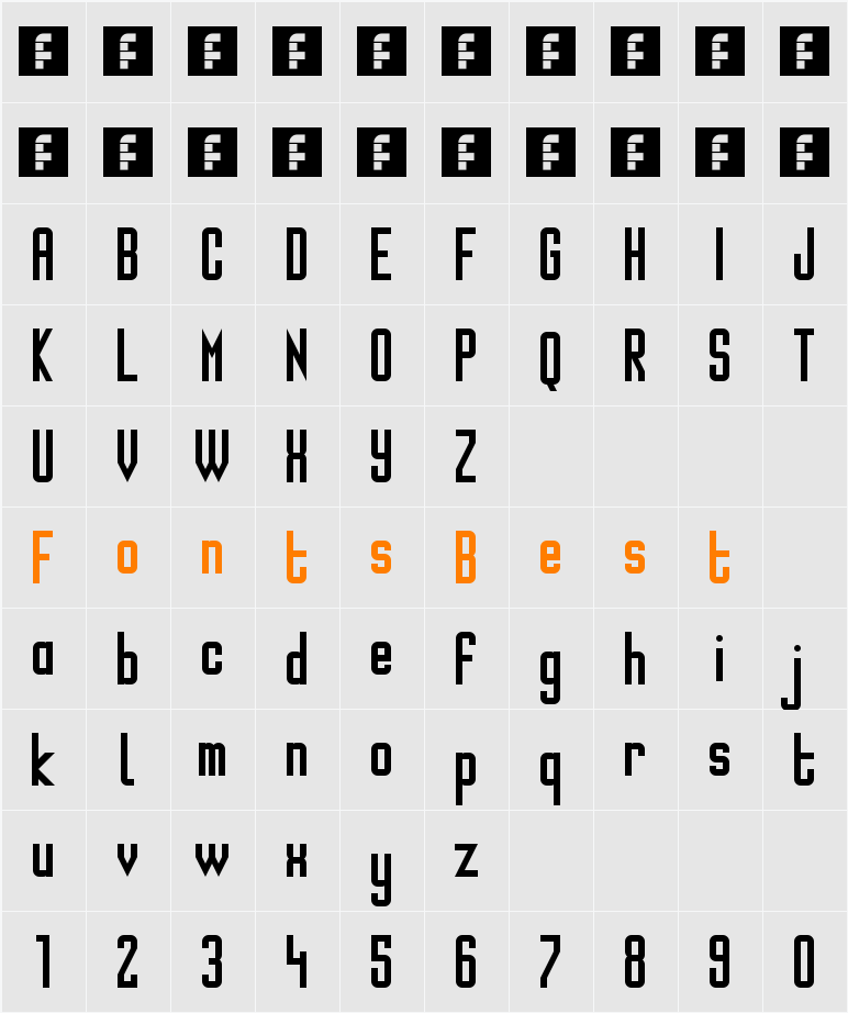 WLM Modern Sans Character Map