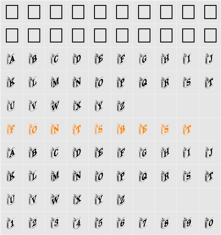 FZ BORDERS 7 Character Map