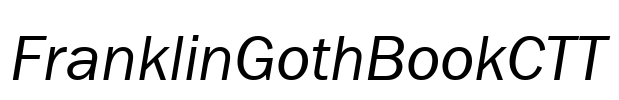 FranklinGothBookCTT