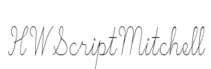 HWScriptMitchell Font Image