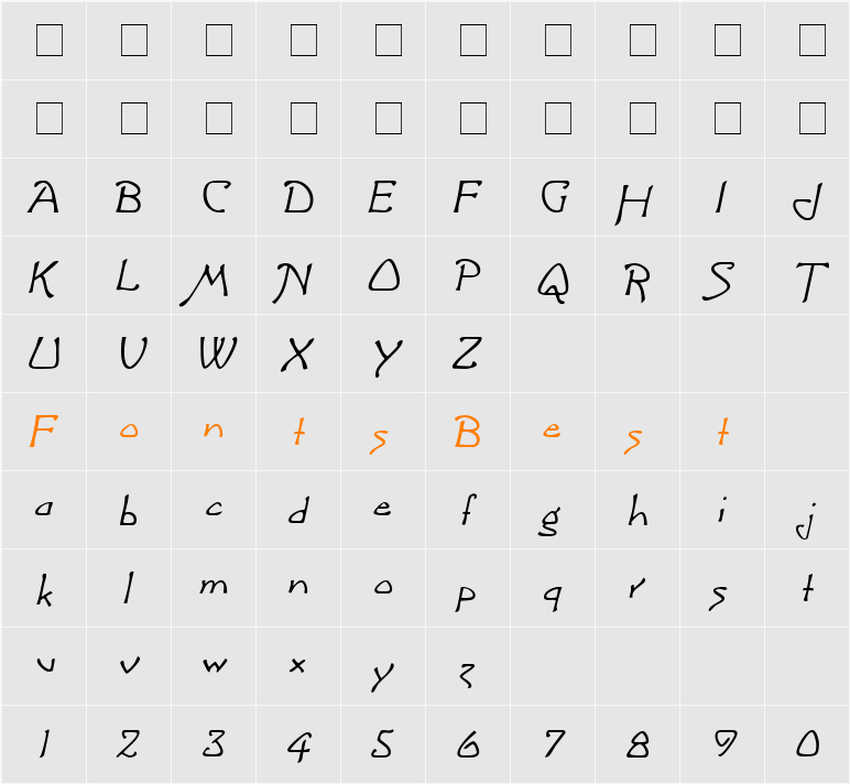 Sophia Character Map