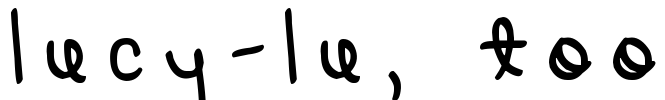 LUCY-LU, TOO Font Image