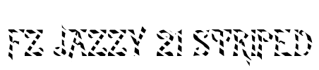FZ JAZZY 21 STRIPED Font Image