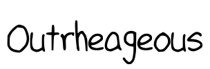 Outrheageous Font Image