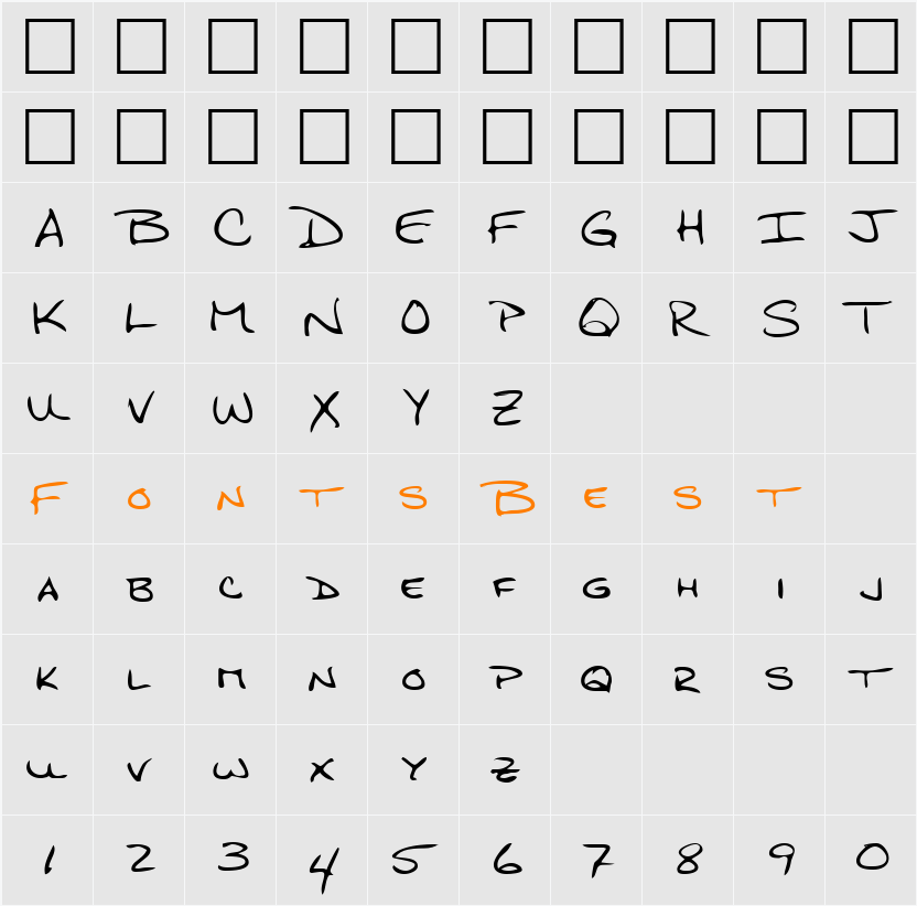 LEHN276 Character Map