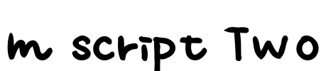 m script Two Font Image
