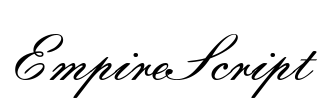 EmpireScript Font Image