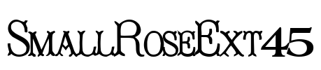 SmallRoseExt45 Font Image