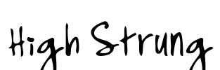 High Strung Font Image