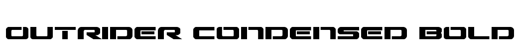 Outrider Condensed Bold Font Image