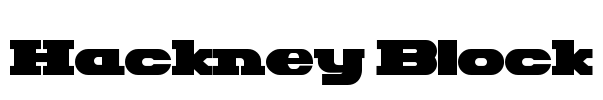Hackney Block Font Image