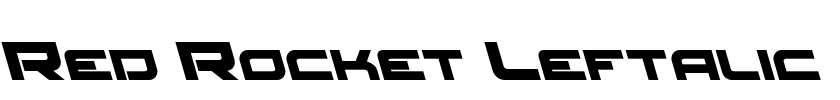 Red Rocket Leftalic Font Image