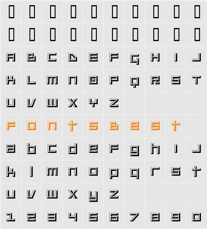Platinum Beat BTN Chiseled Character Map