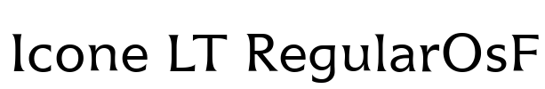 Icone LT RegularOsF Font Image