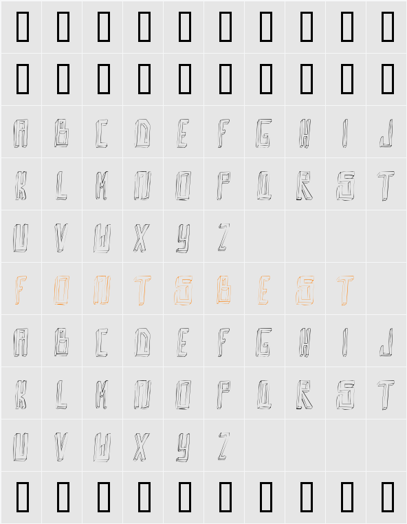 Outta da Box Character Map
