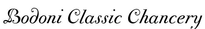 Bodoni Classic Chancery Font Image