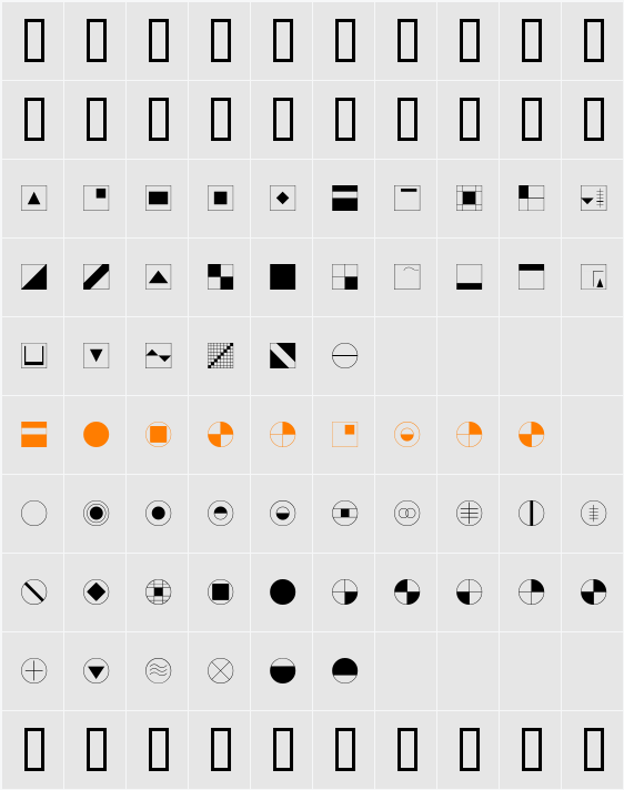 DeStijl Character Map
