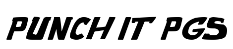 punch it PGS Font Image