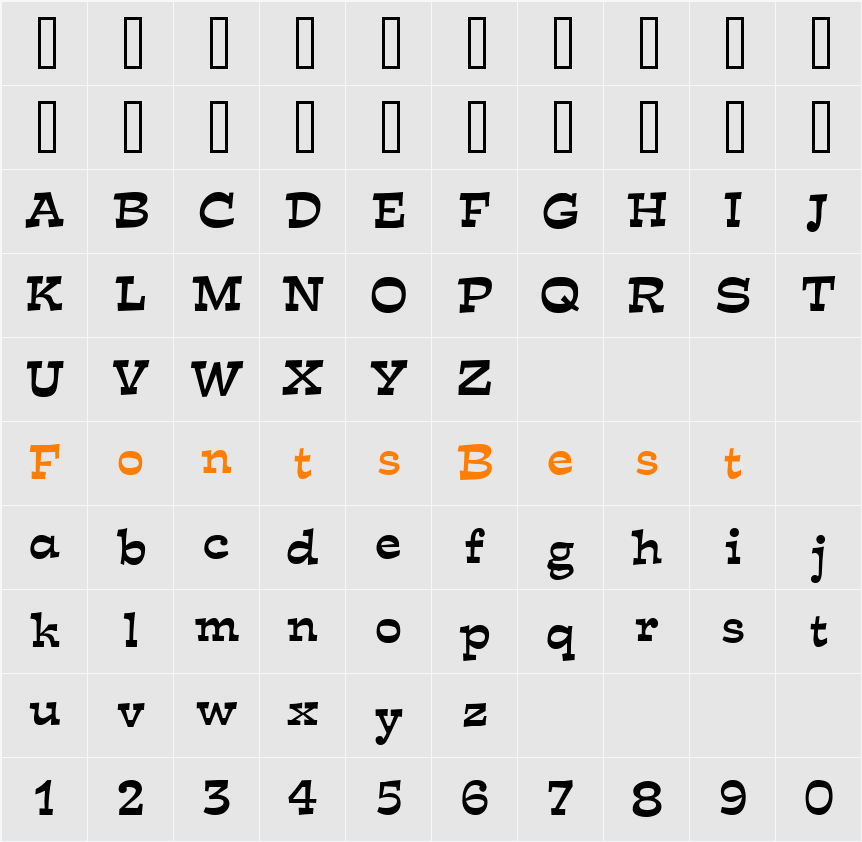 Expose Thin Character Map