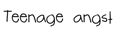 Teenage angst Font Image