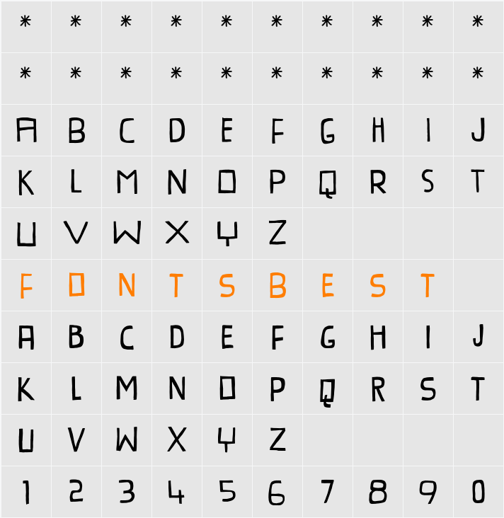 Provokateur DEMO Character Map