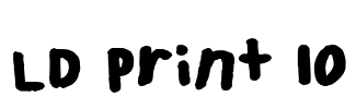 LD Print 10 Font Image