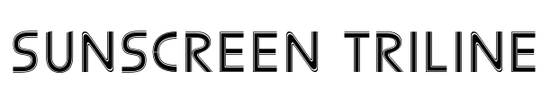 Sunscreen Triline Font Image