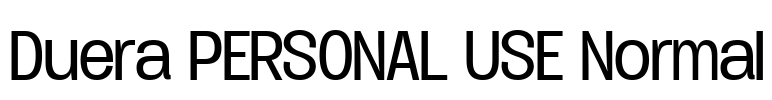 Duera PERSONAL USE Normal Font Image