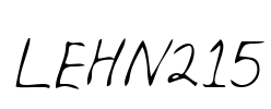 LEHN215 Font Image