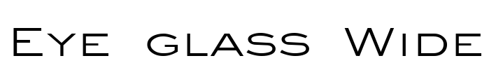 Eye glass Wide Font Image