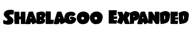 Shablagoo Expanded Font Image