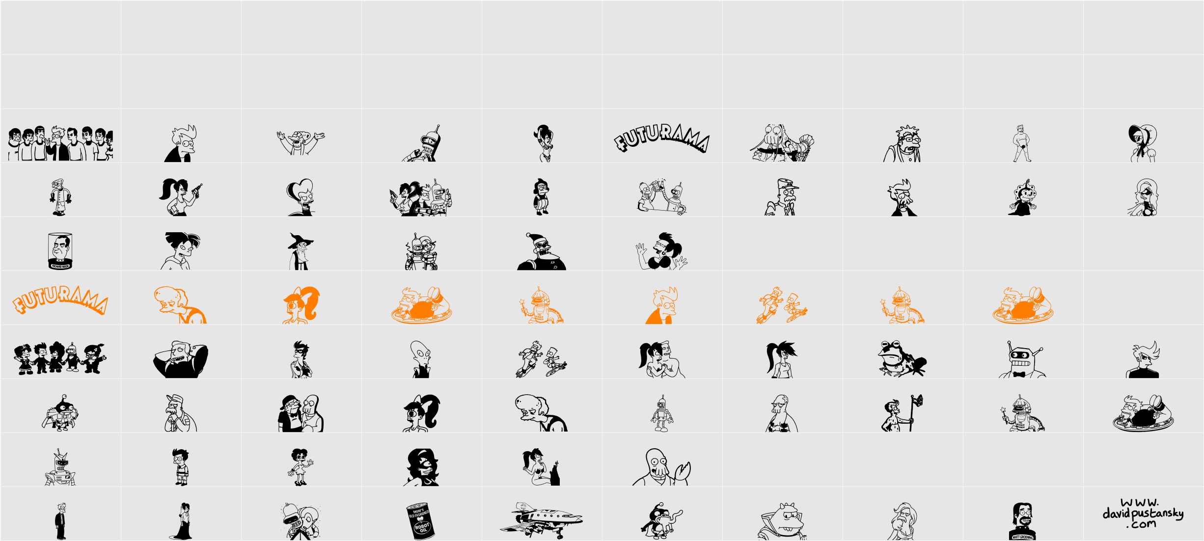 Futurama All Hail The Hypnotoad Character Map