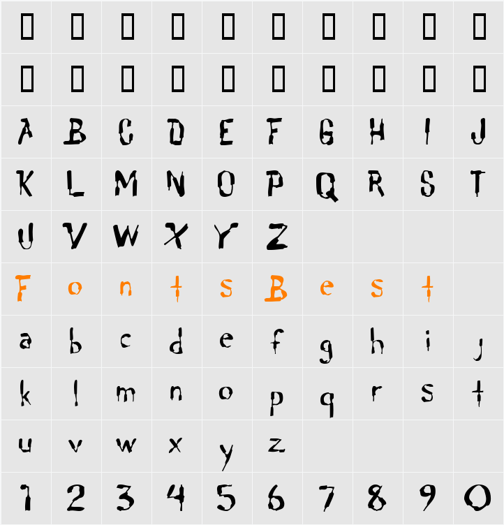 Lochen Character Map