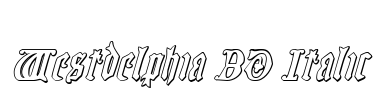 Westdelphia 3D Italic